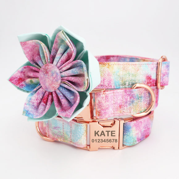 The Olivia Flower Collar Set with Free Engraving