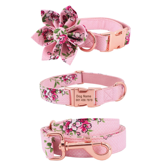 The Millie Flower Collar Set with Free Engraving